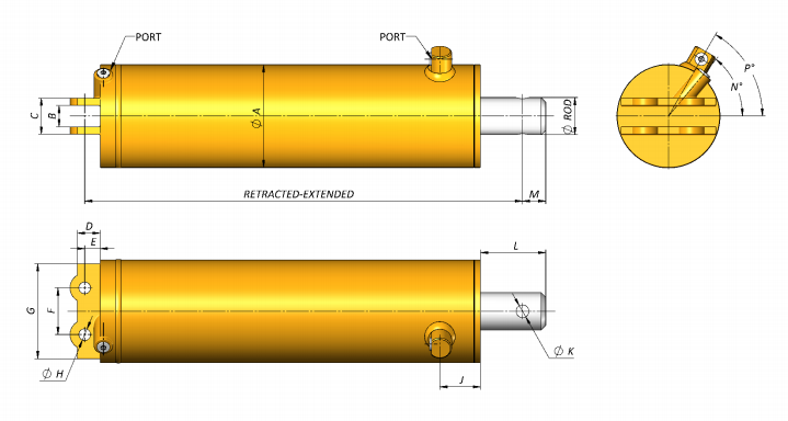scissor hoist Hydraulic Cylinder2